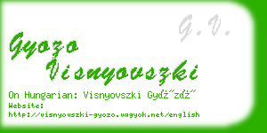 gyozo visnyovszki business card